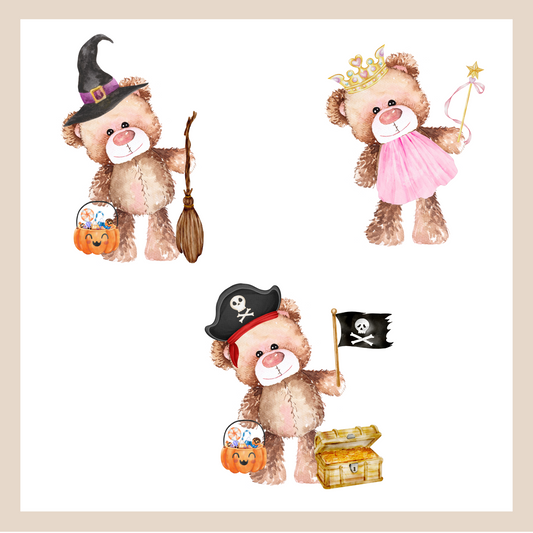 Costume Bears, Pirate, Princess or Witch