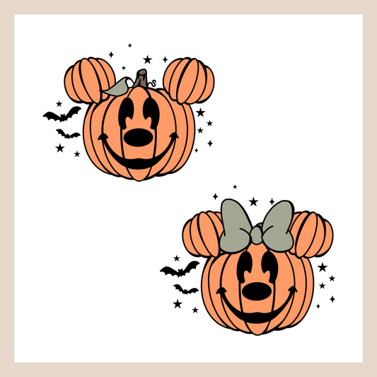 Minnie or Mickey Jack 'O Lantern