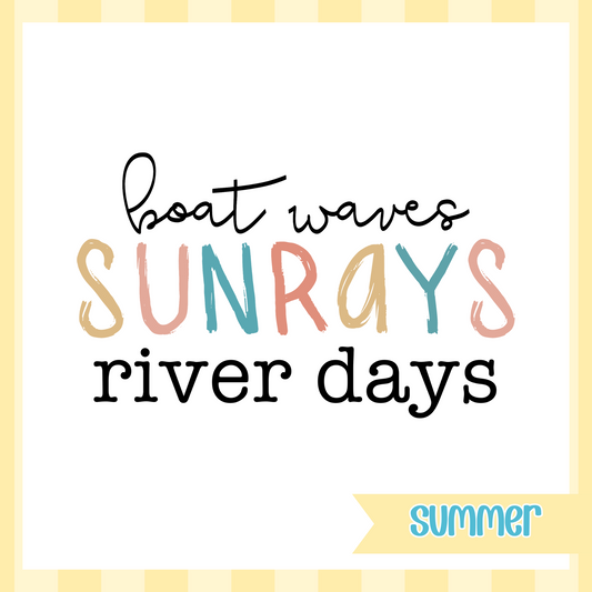 Boat Waves, Sun Rays, River Days