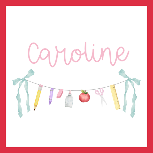 Back to School Garland, Girl