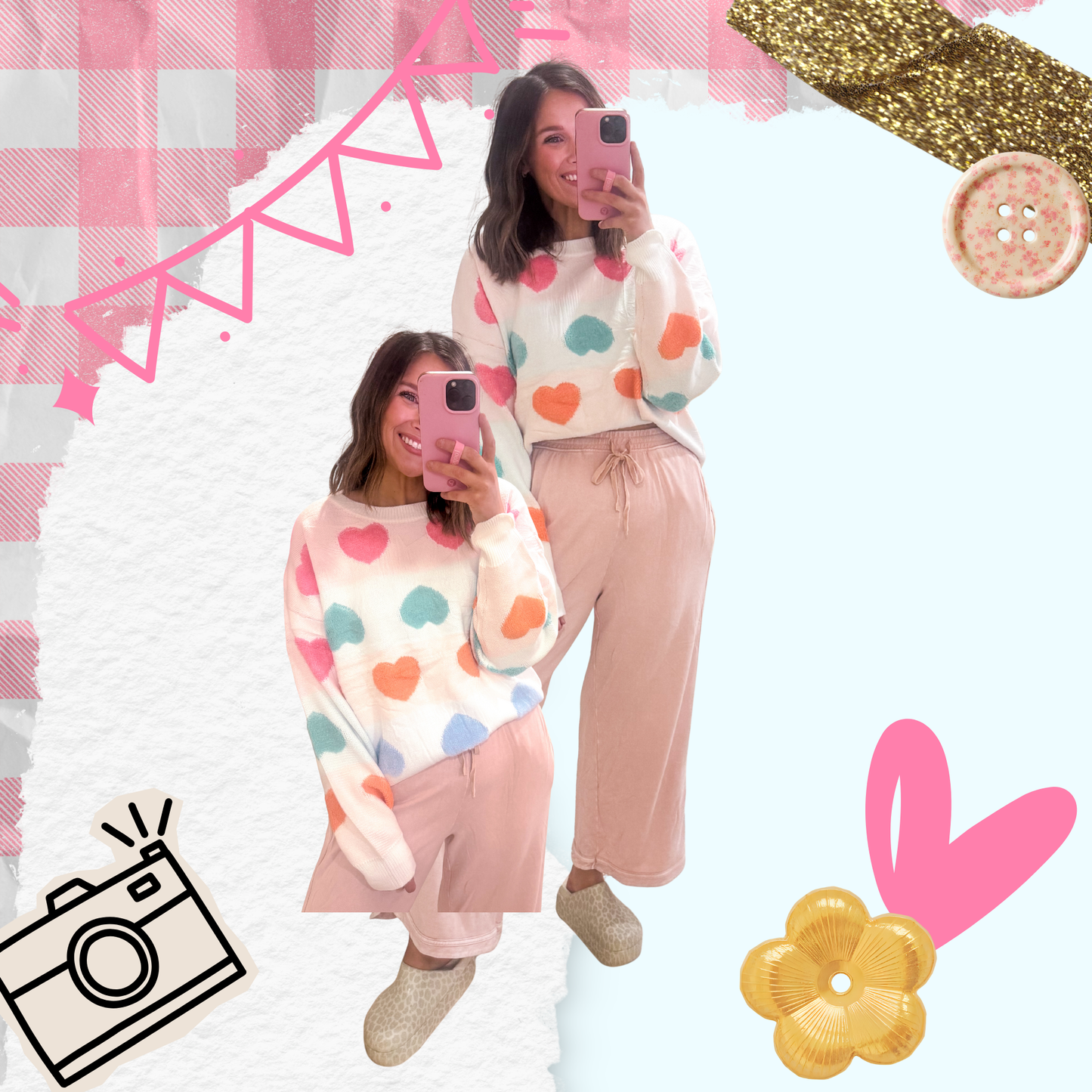 Good Vibes Bottoms, Rose