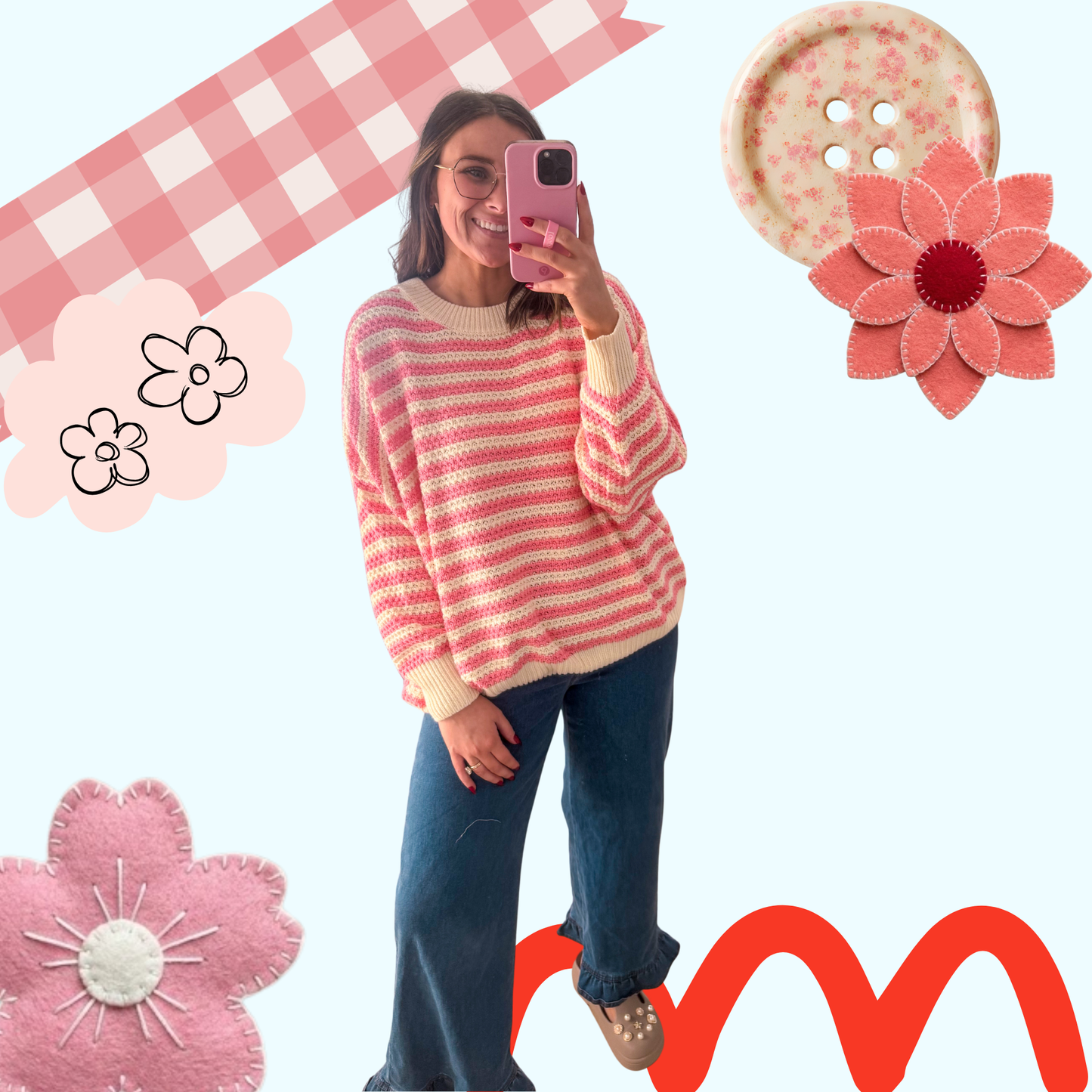 Strawberry Cream Sweater