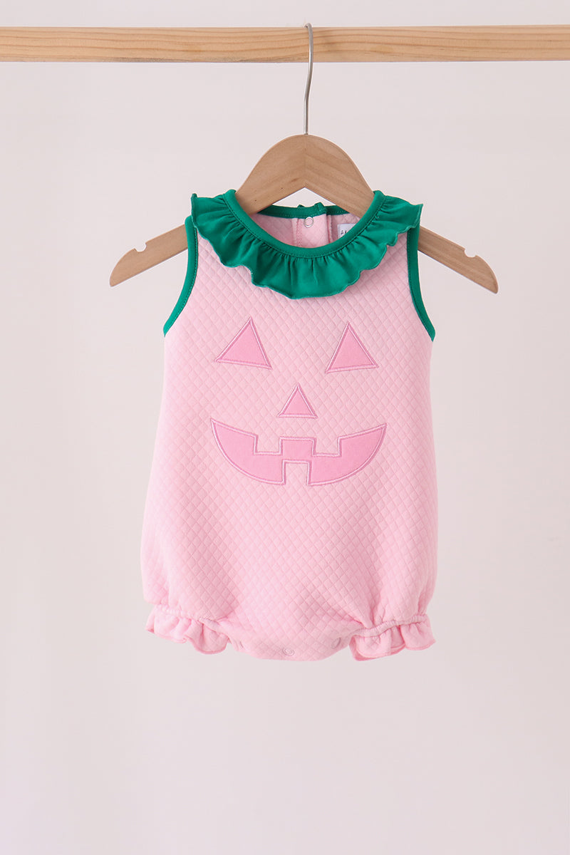 Pink Jack-O-Lantern Applique Bubble Set
