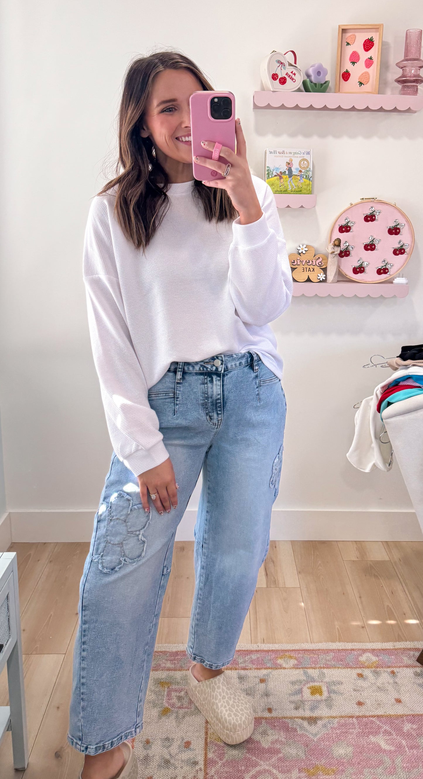 Flower Patch Barrel Jean