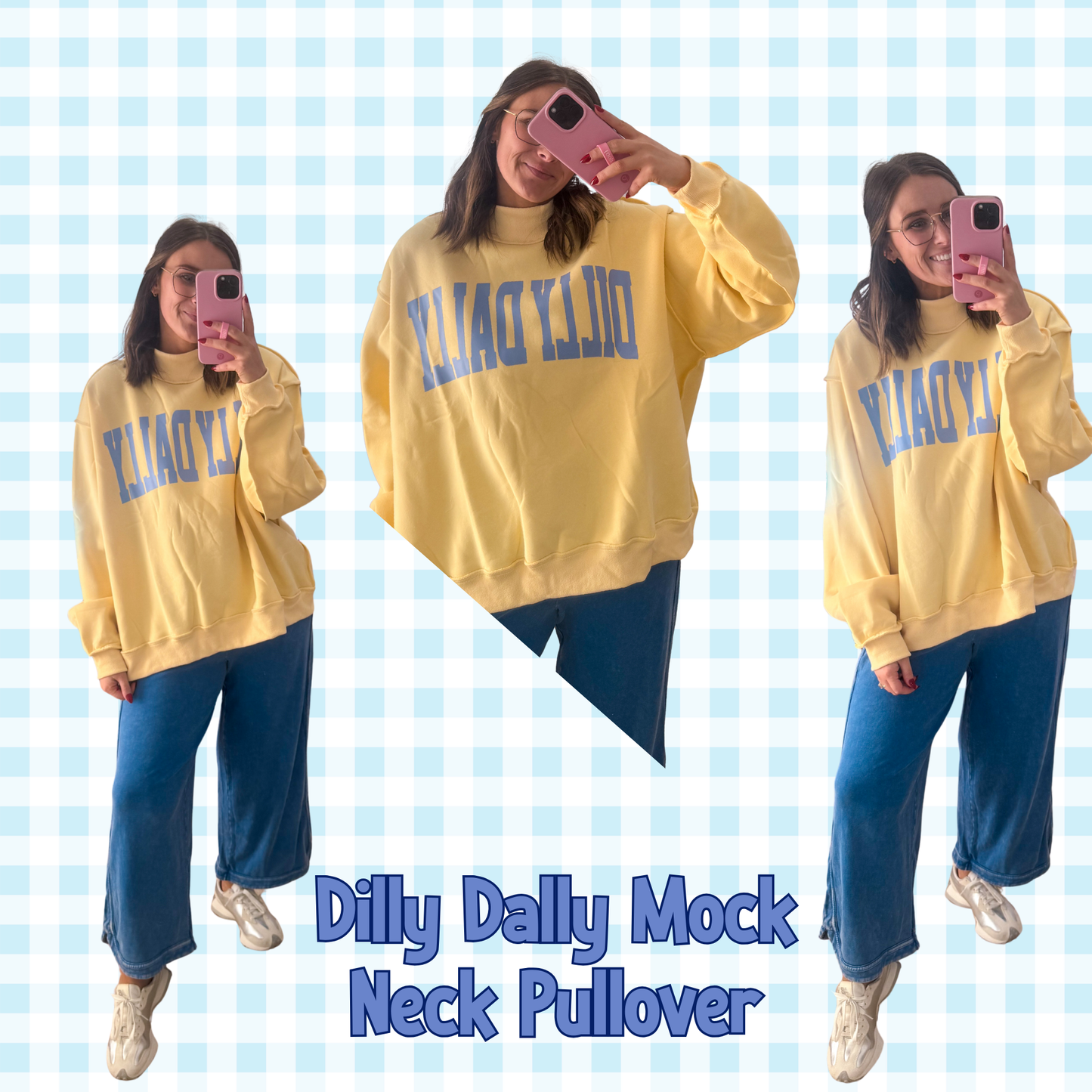 Dilly Dally Mock Neck Pullover