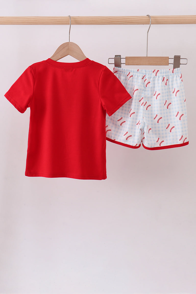 Baseball Applique Short Set