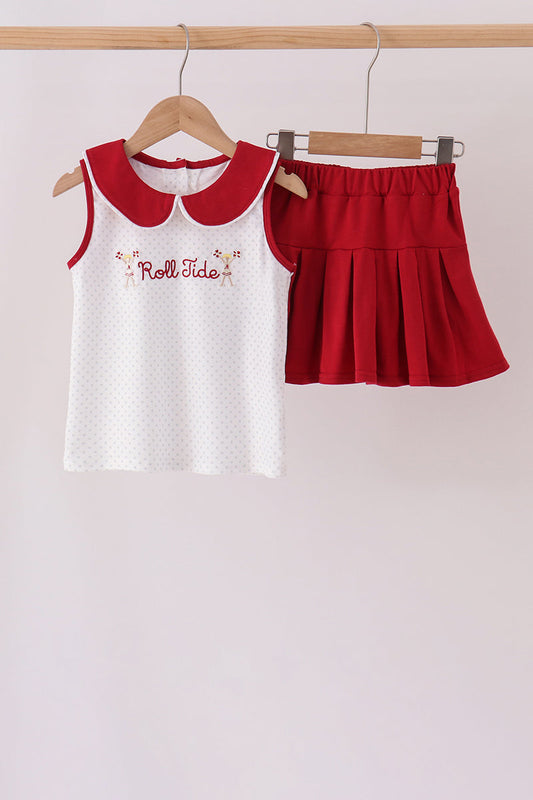 Alabama Embroidered Skort Set