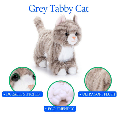 Tabby Cat Plush, 9"