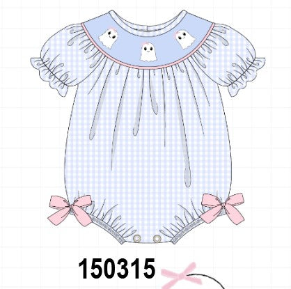 Blue Ghost Embroidered Bubble