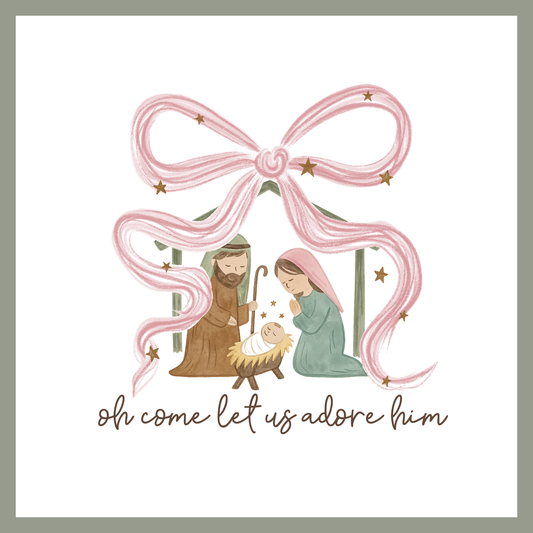 Hand Painted Manger Scene