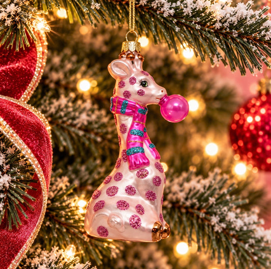 Bubblegum Giraffe Ornament