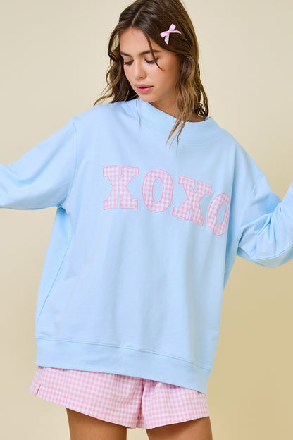 Sweetheart XOXO Mock Neck