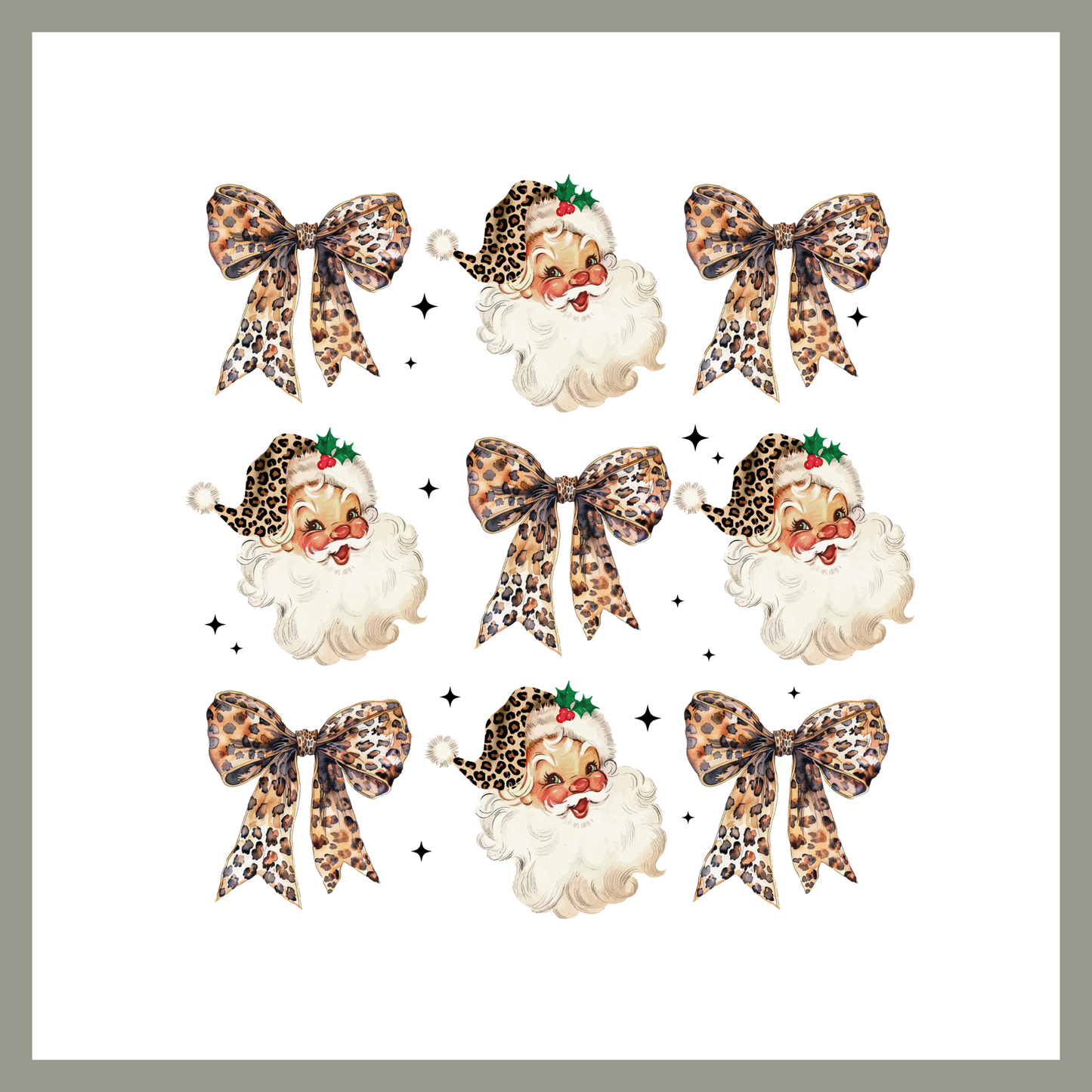 Leopard Bows and Santas