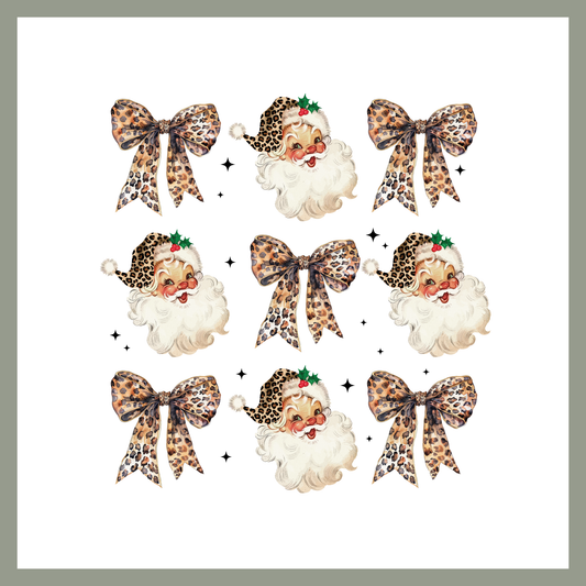 Leopard Bows and Santas