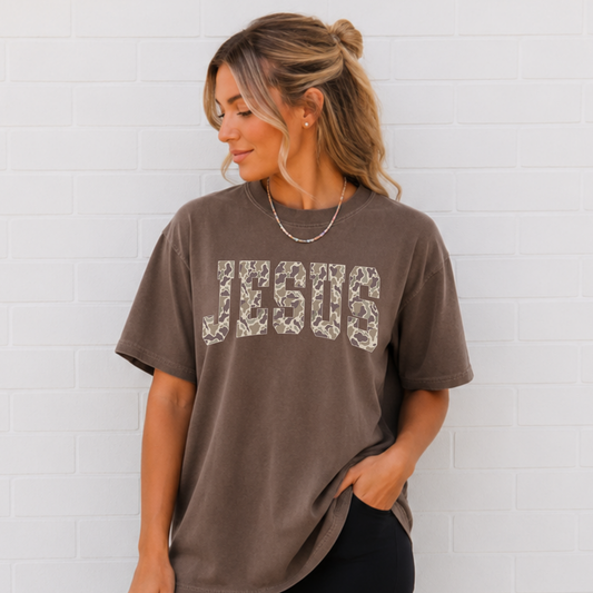 Camo Jesus Tee