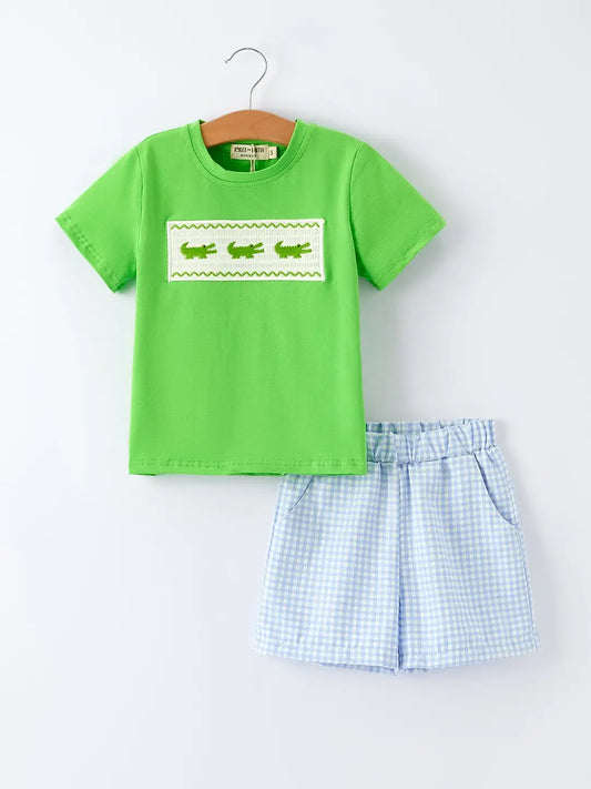 Summer Crocodile Short Set