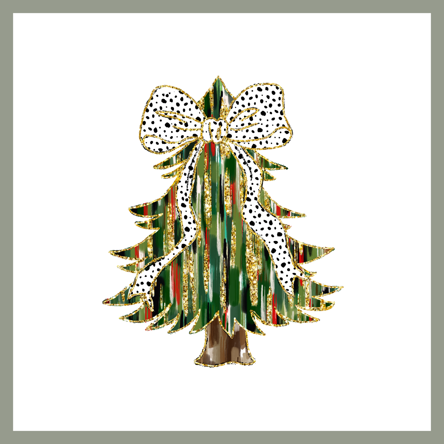 Paint Stroke Christmas Tree