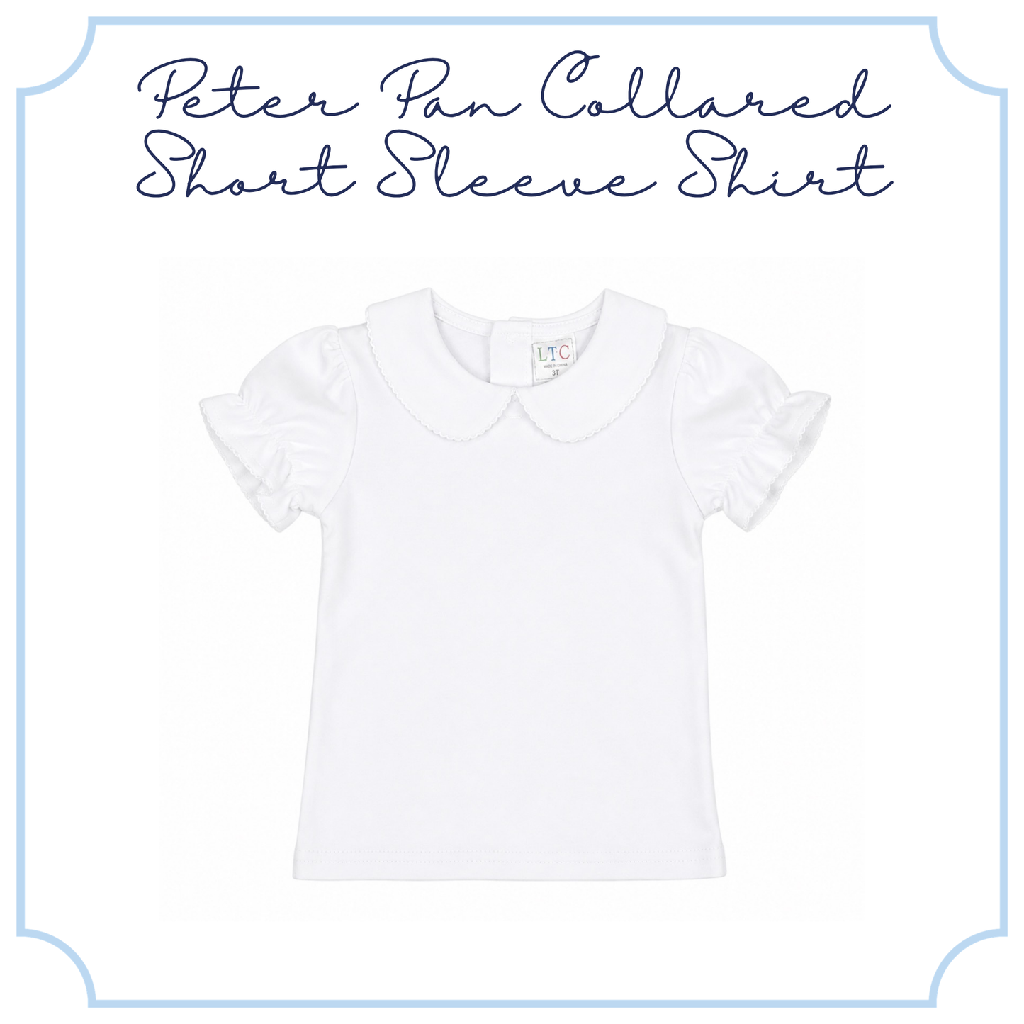 Peter Pan Collared Short Sleeve Shirt