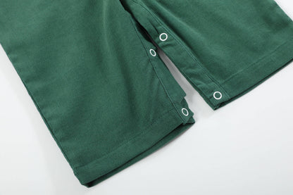 Green Corduroy Santa Smocked Longall