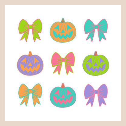 Neon Pumpkin and Bows