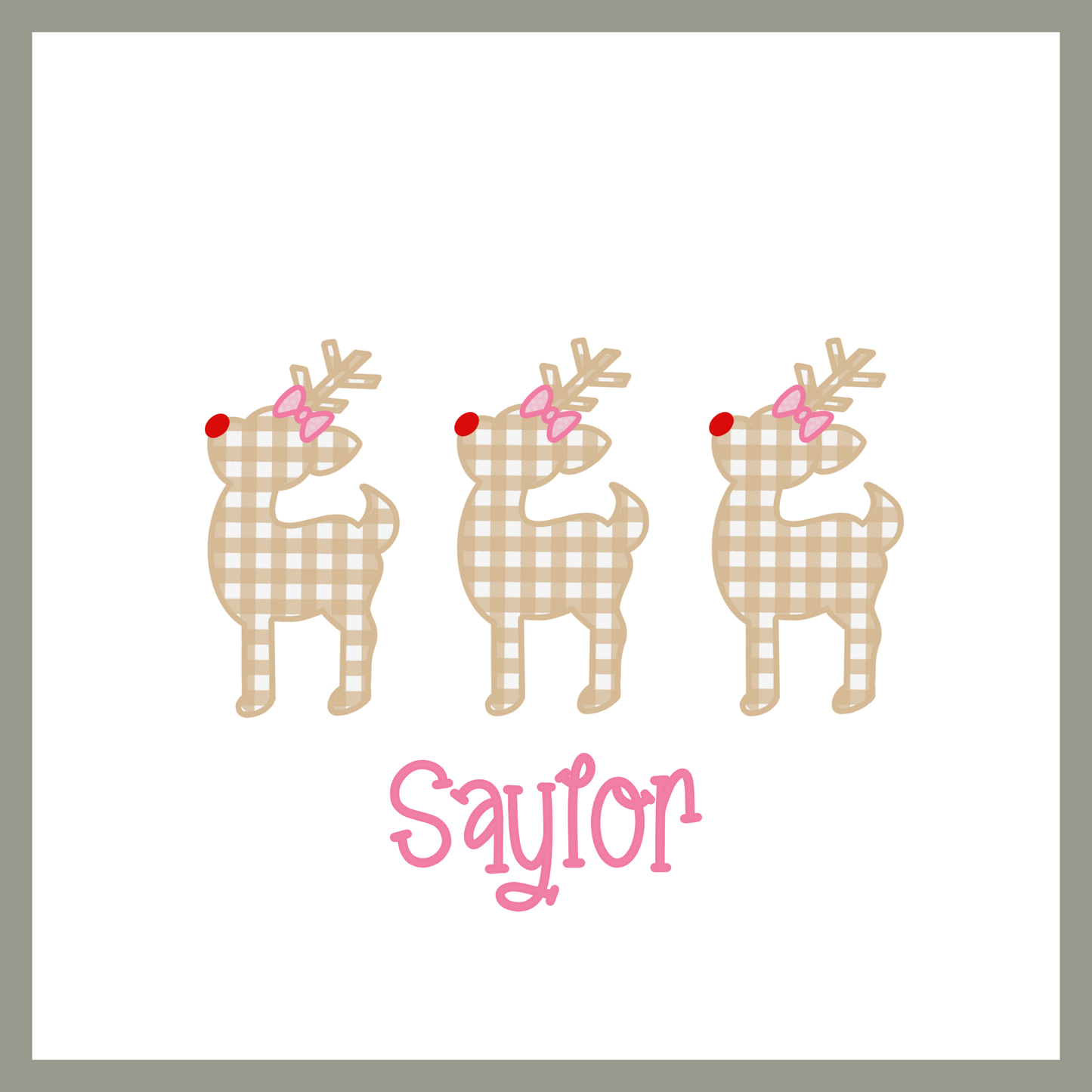 Gingham Reindeer