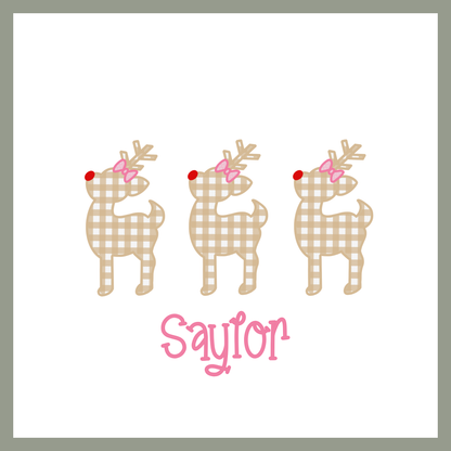 Gingham Reindeer