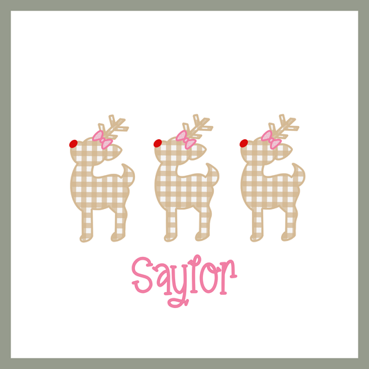 Gingham Reindeer