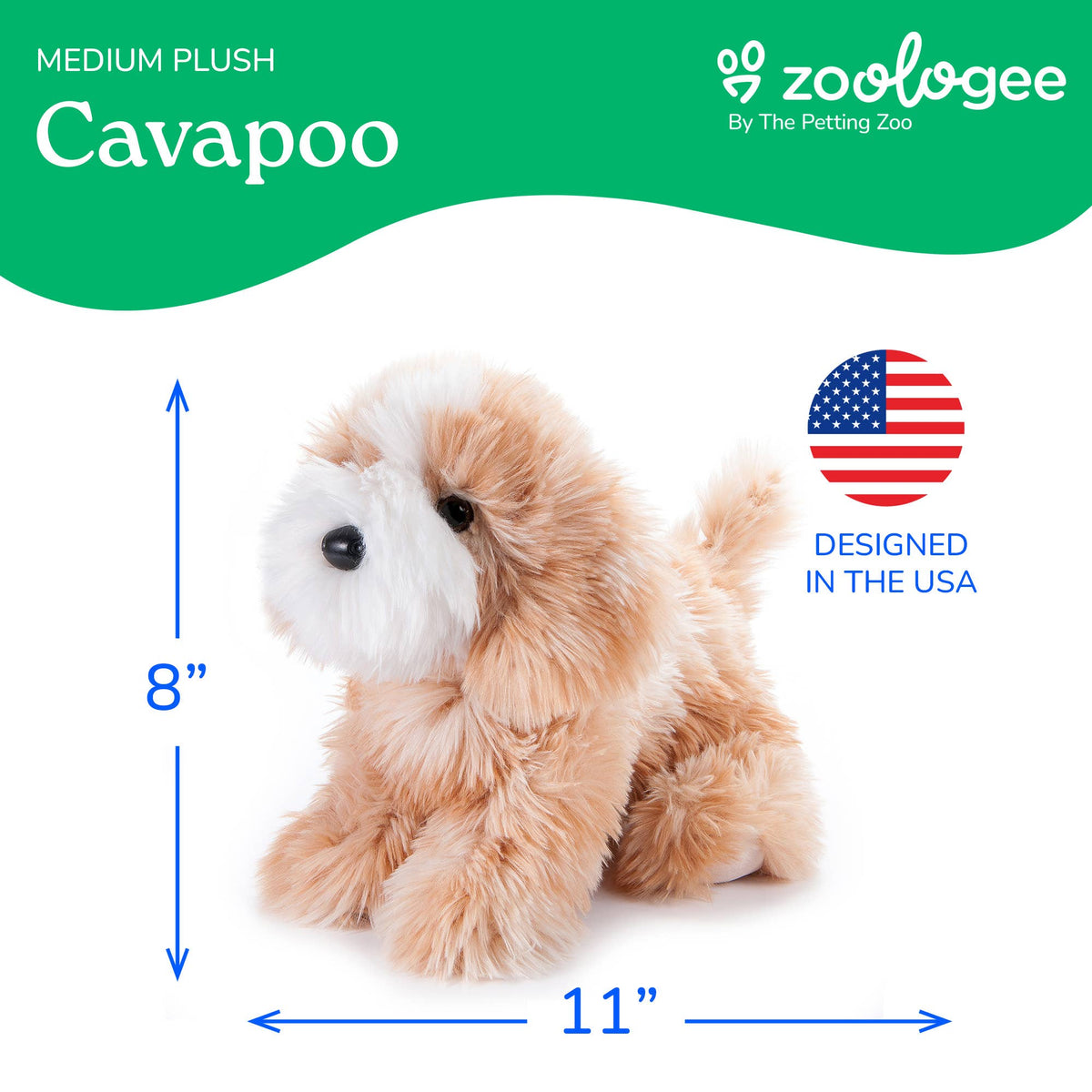 Cavapoo Plush, 11"