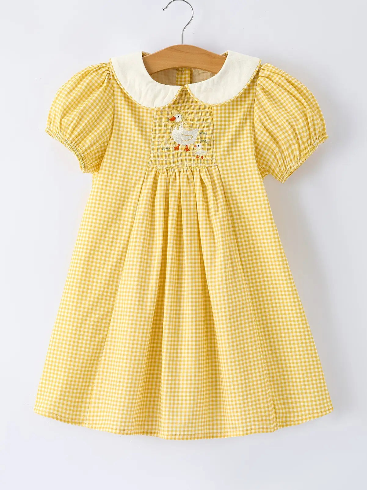 Yellow Goose Smocked Dress