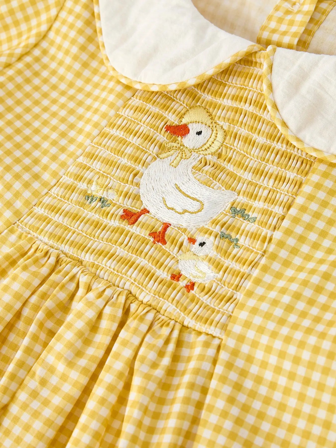 Yellow Goose Smocked Dress