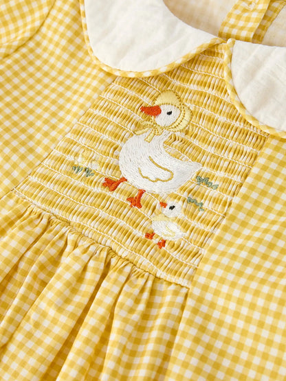 Yellow Goose Smocked Dress