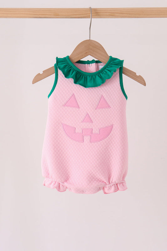 Pink Jack-O-Lantern Applique Bubble Set