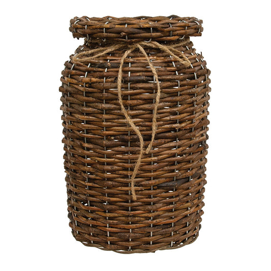 Brown Willow Milk Can Basket
