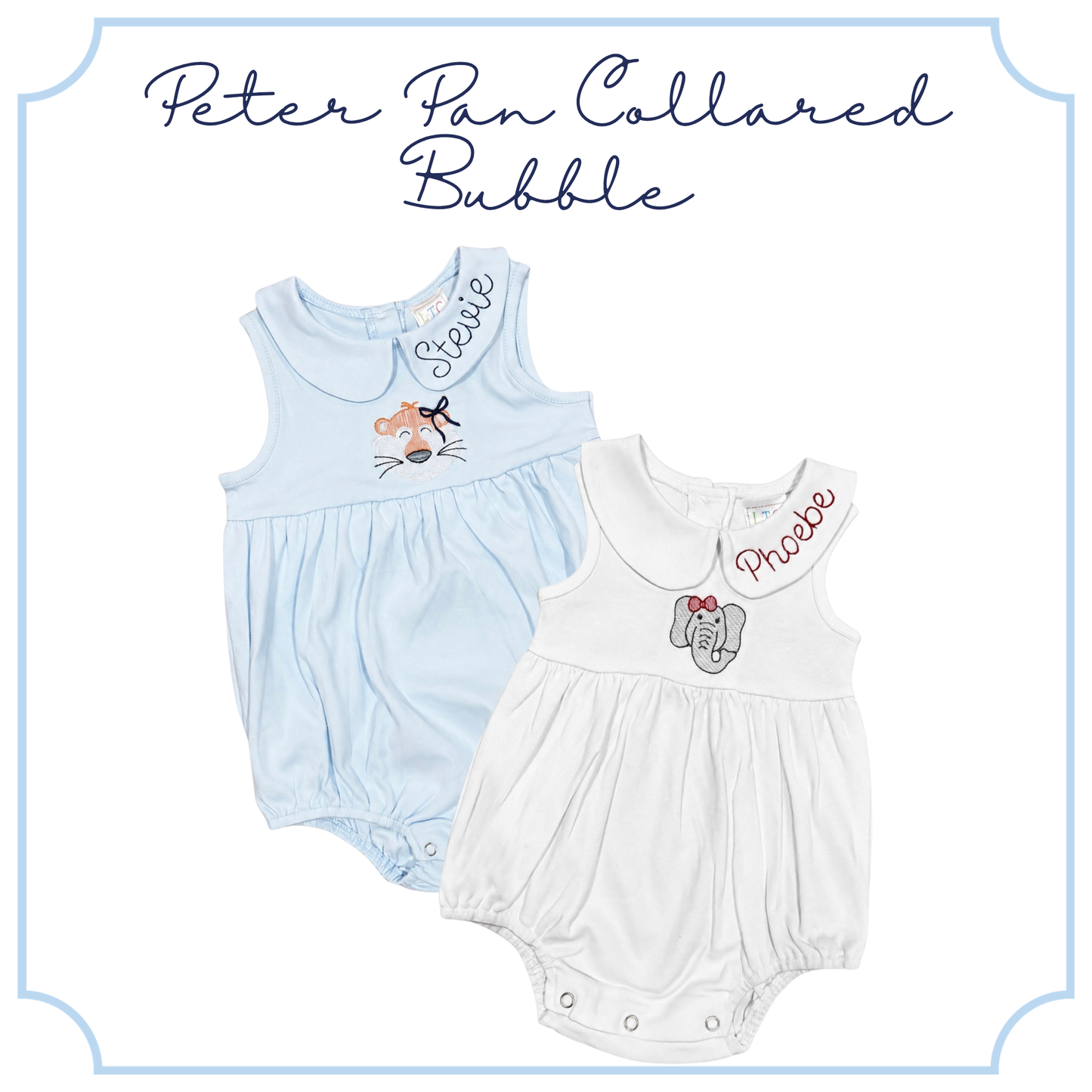 Peter Pan Collared Bubble (name on collar)