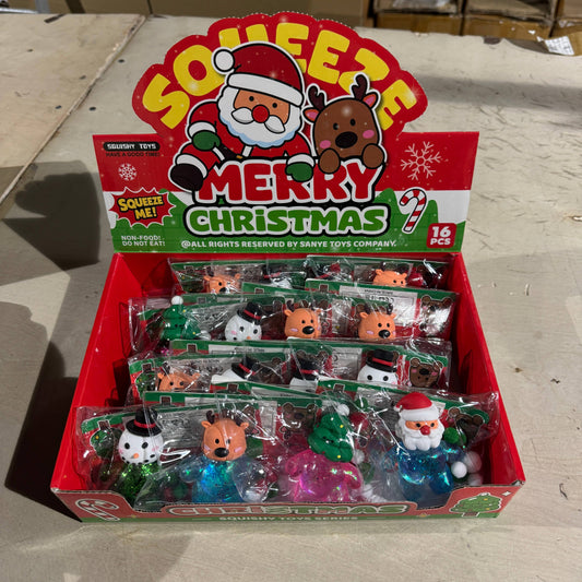Sugar Squeeze Glitter Christmas Hard Head Squishy