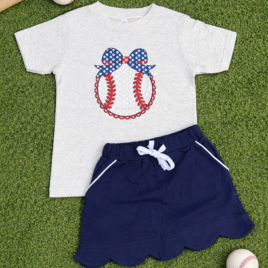 Baseball and Bows Tee