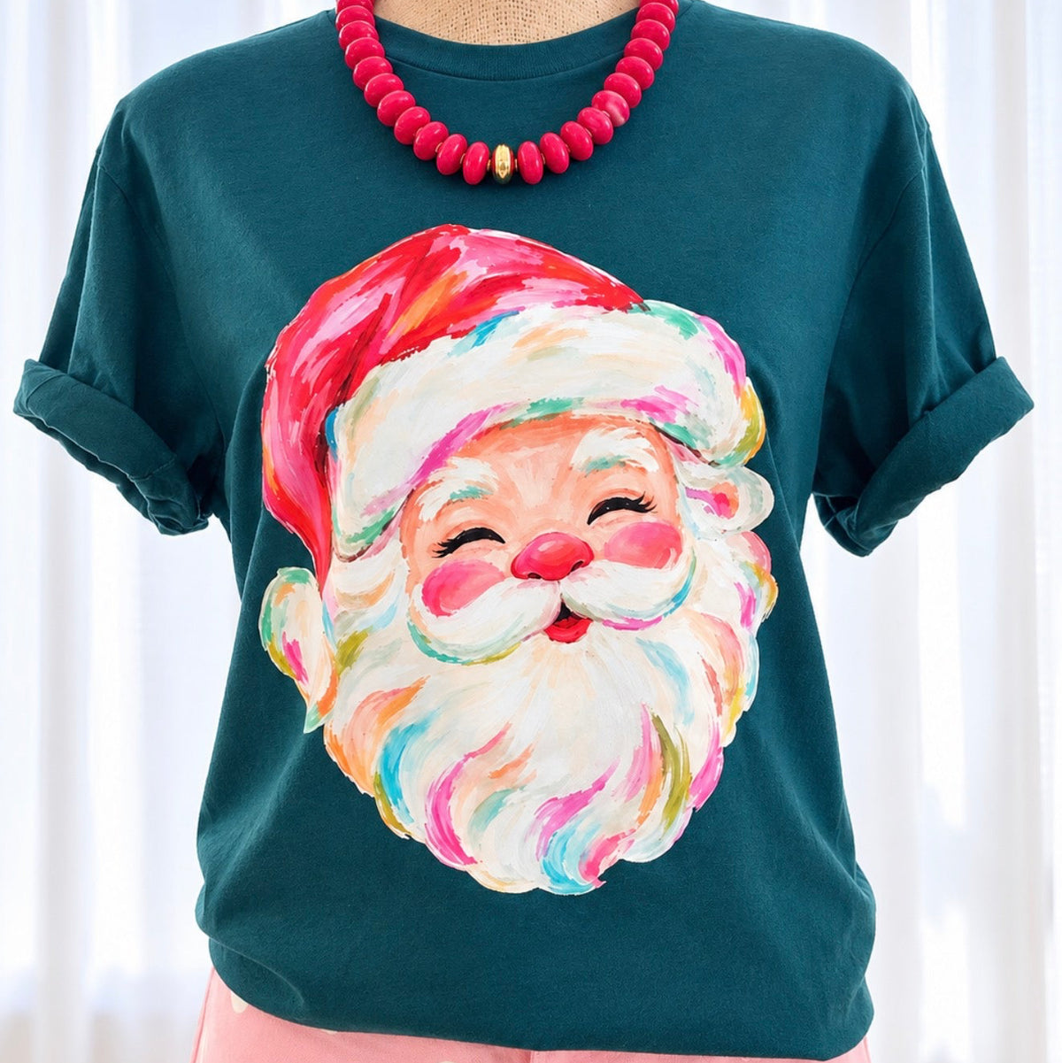 Teal Santa Tee