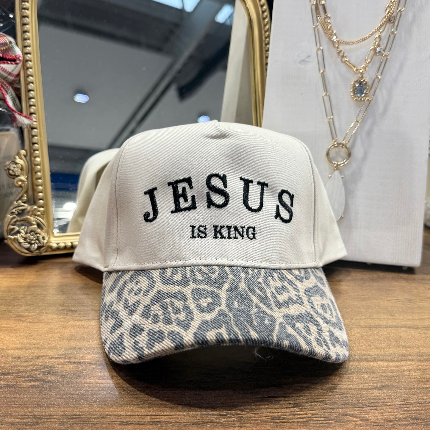 Jesus is King Leopard Hat