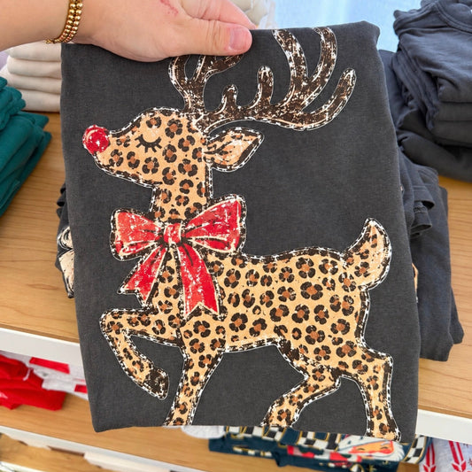 Leopard Reindeer Tee
