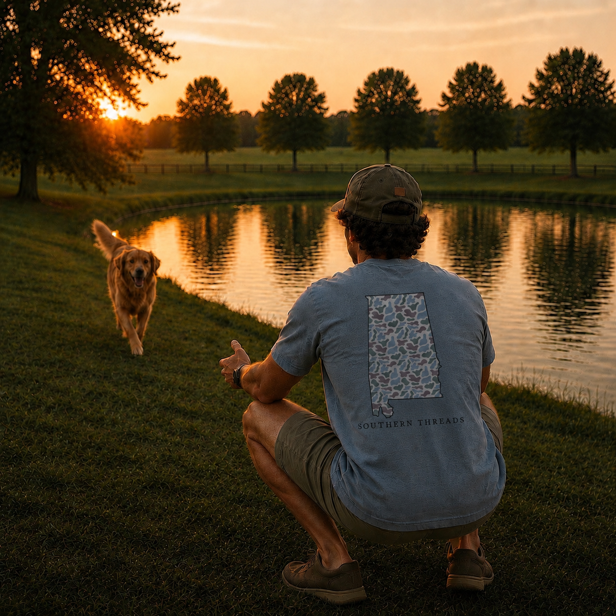 State of Mind Tee, Washed Denim