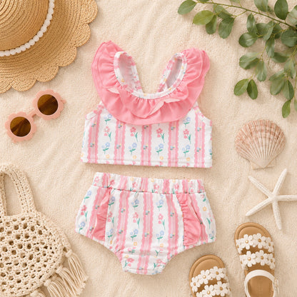 Rosy Ruffle Swimsuit