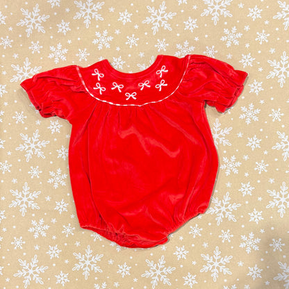 Red Bow Velvet Bubble