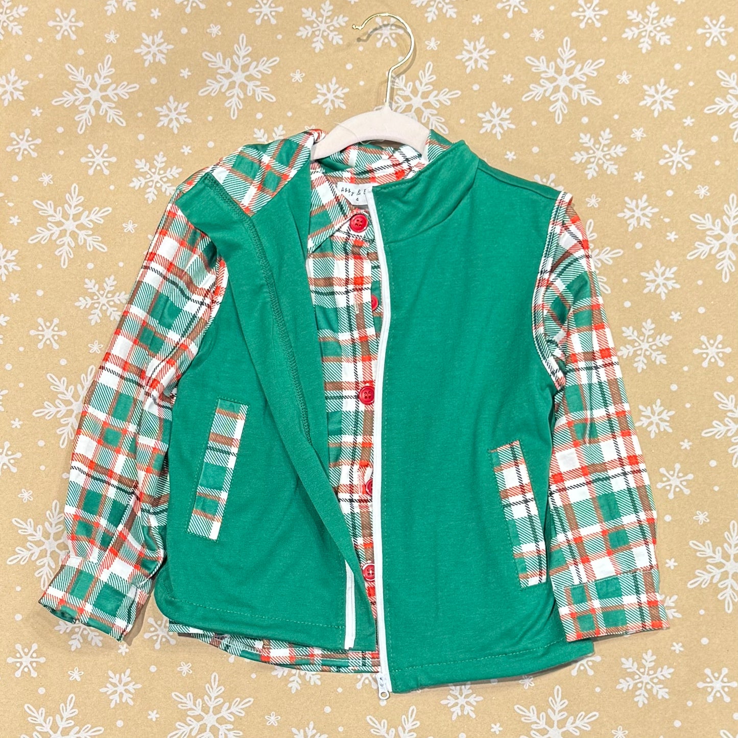 Plaid 2 Piece Vest Set