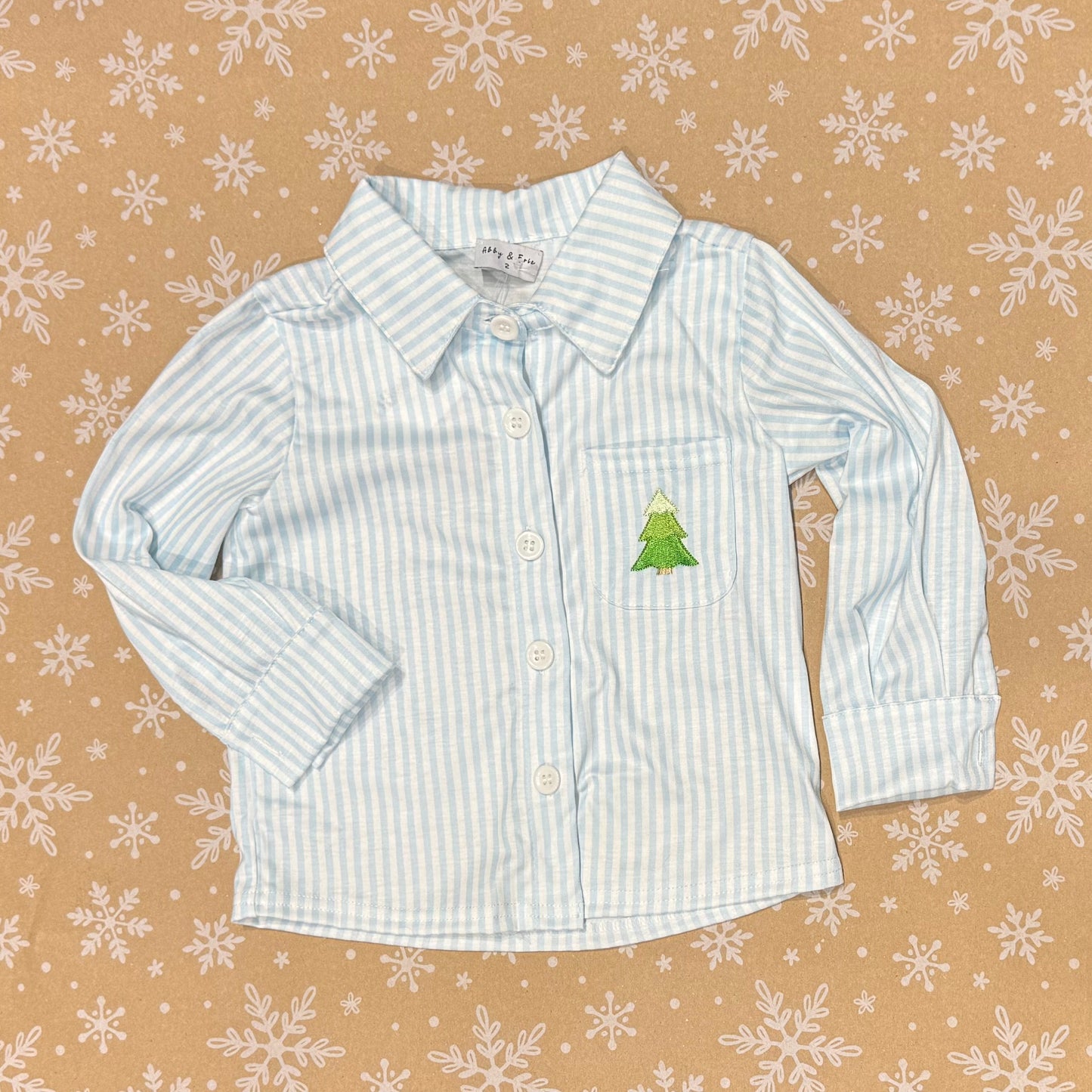Christmas Tree Button Up