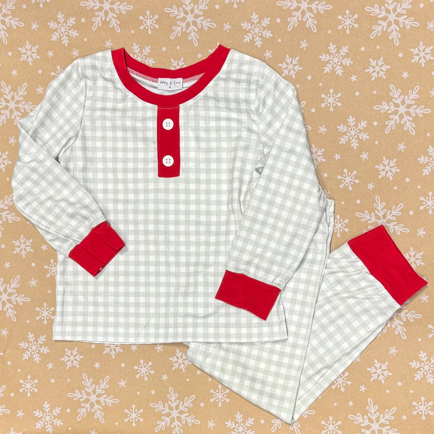 Sage Gingham Pajama Set