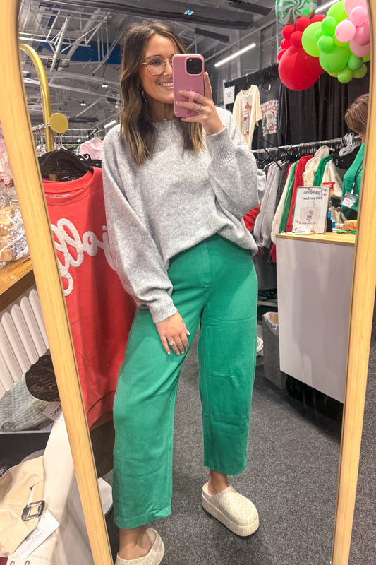 Green Barrel Pants