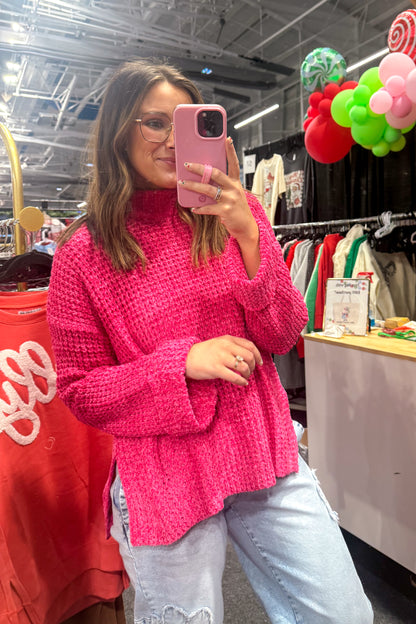 Fireside Sweater, Hot Pink