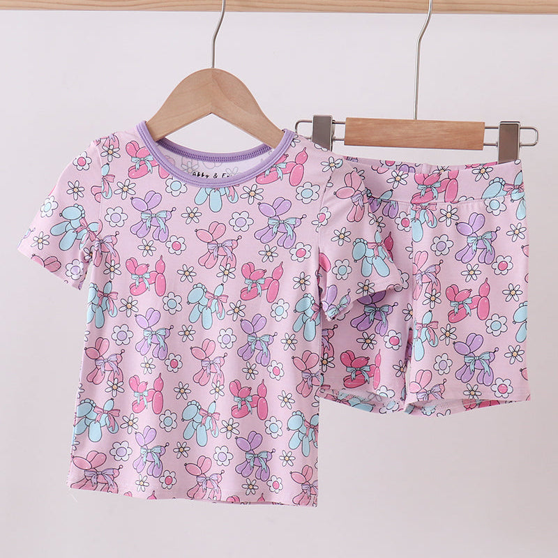 Balloon Animal Bamboo Pajama Short Set