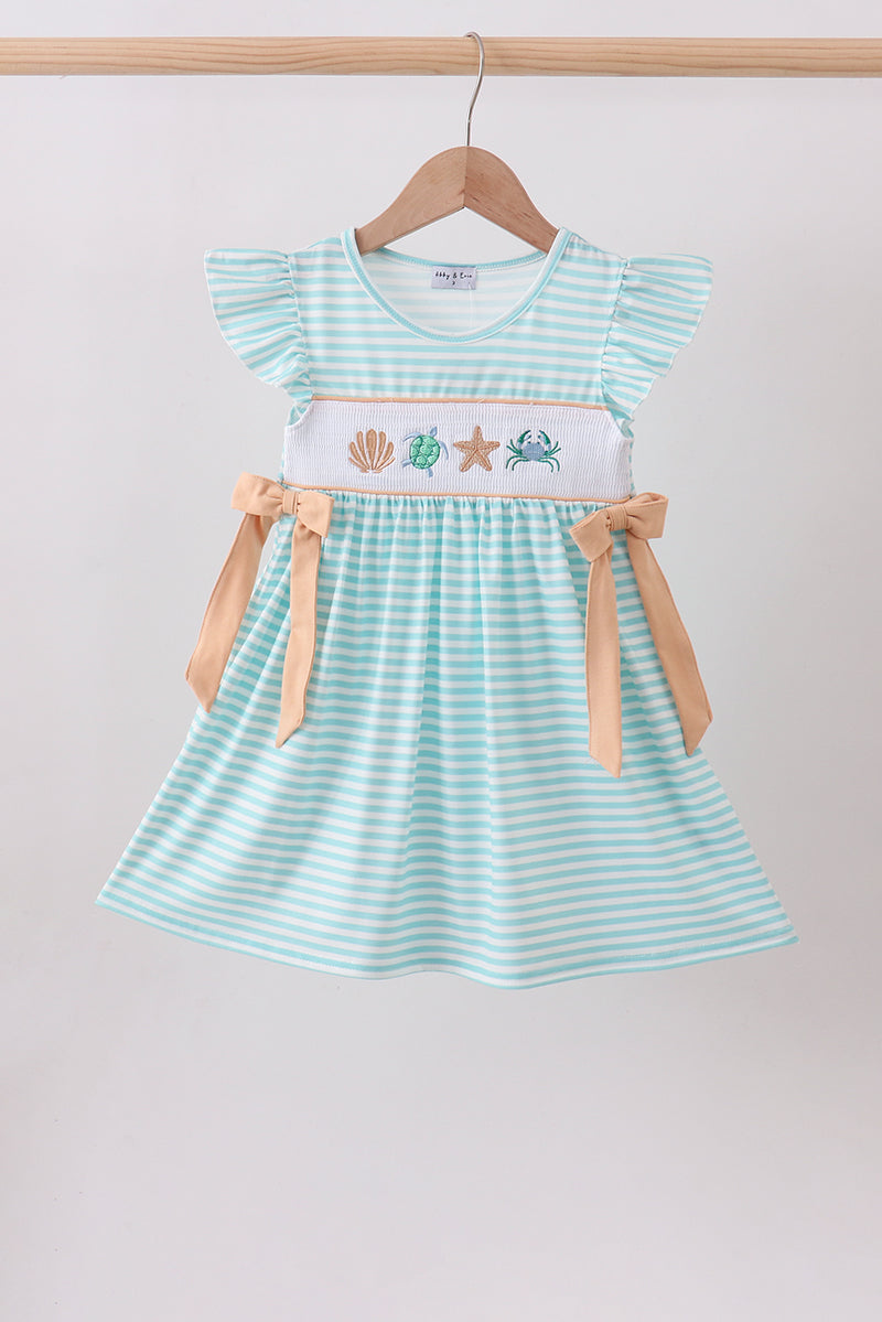 Seaside Splash Smocked Dress