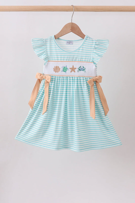 Seaside Splash Smocked Dress